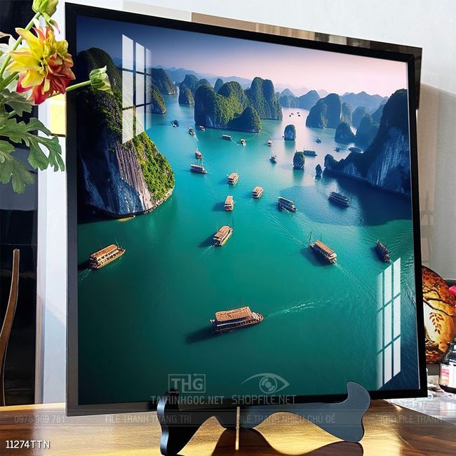 Tranh phong thủy phong cảnh thác nước thiên nhiên