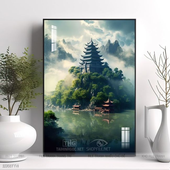 Tranh phong thủy sơn thủy đẹp