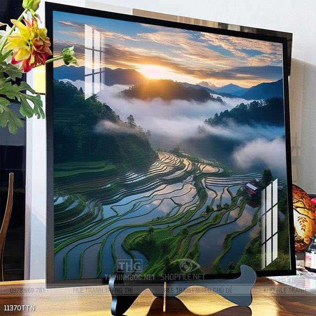 Tranh phong thủy nước non tuyệt đẹp