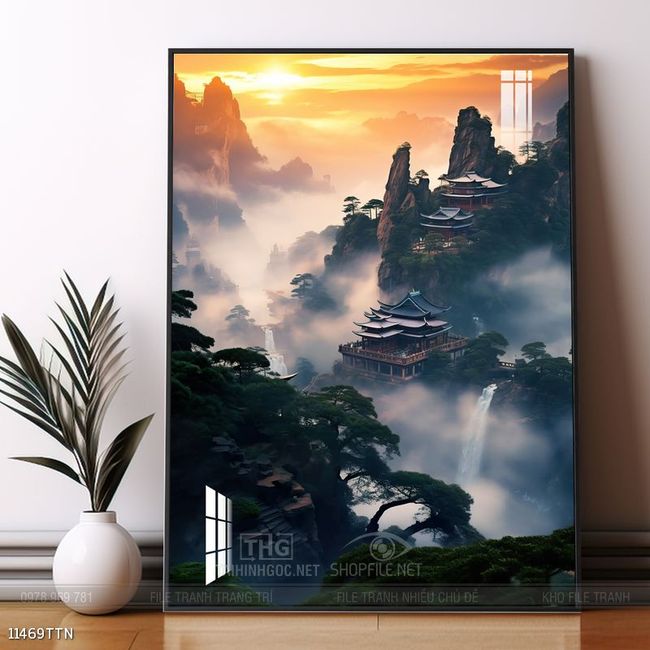 Tranh phong thủy sơn thủy hữu tình