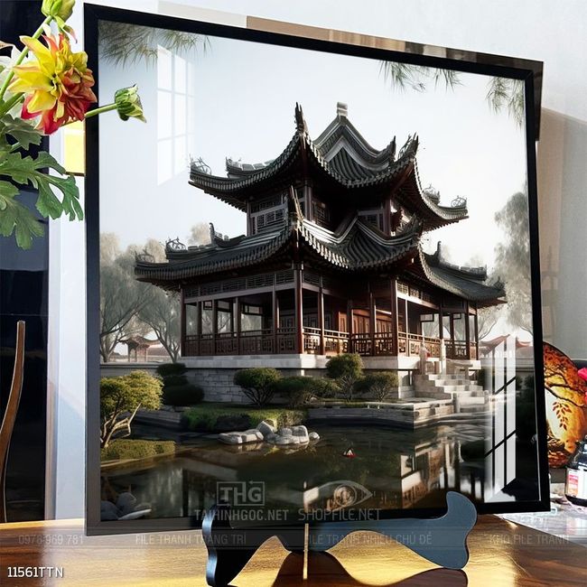 Tranh phong thủy nước non tuyệt đẹp