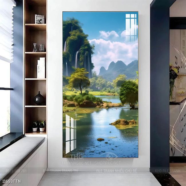 Tranh phong thủy sơn thủy đẹp