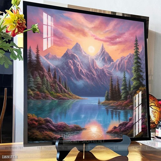 Tranh phong thủy sơn thủy hữu tình