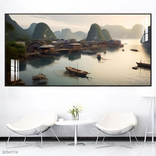 Tranh phong thủy sơn thủy hữu tình