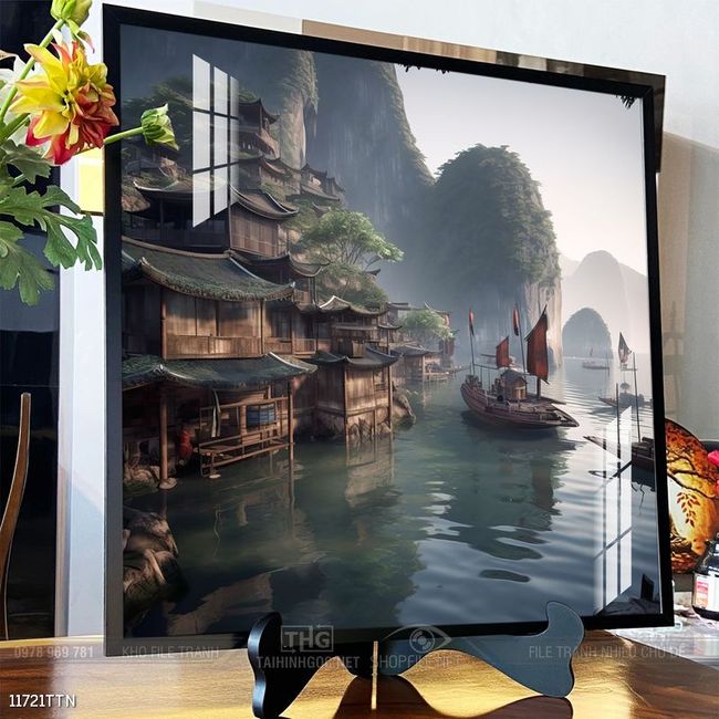 Tranh phong thủy sơn thủy hữu tình