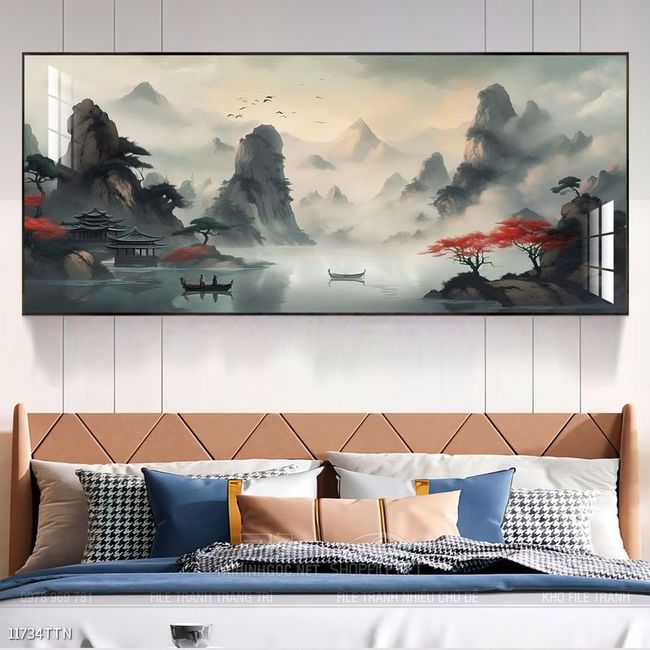 Tranh phong thủy sơn thủy hữu tình