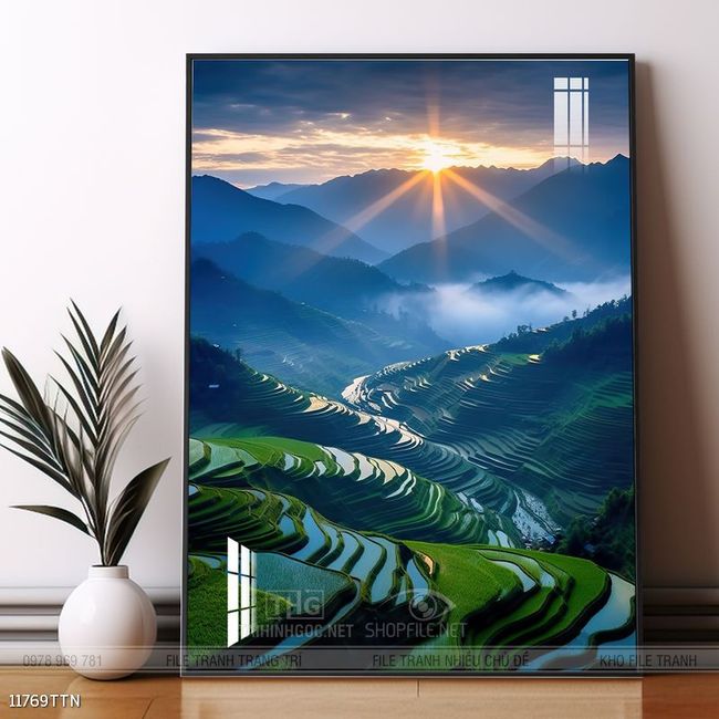 Tranh phong thủy sơn thủy hữu tình