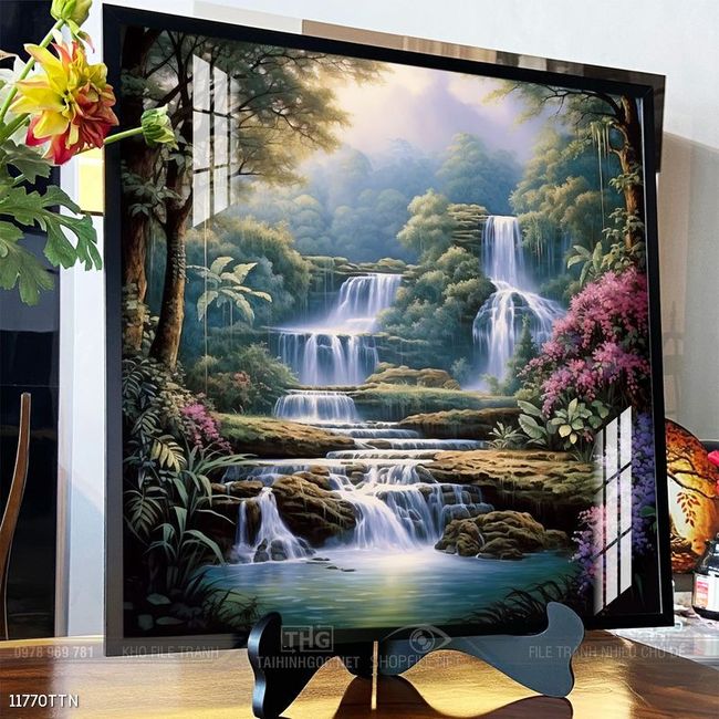 Tranh phong thủy nước non tuyệt đẹp