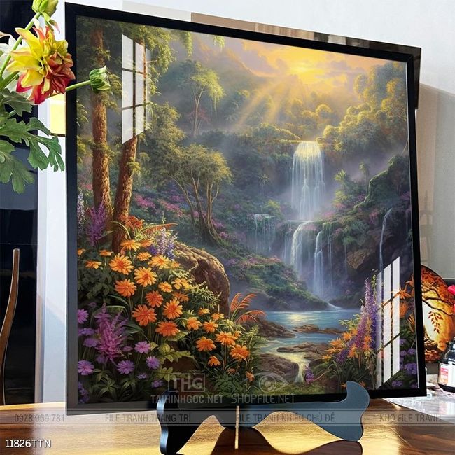 Tranh phong thủy nước non tuyệt đẹp