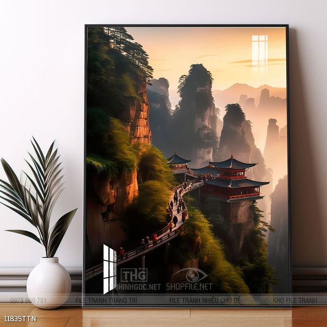 Tranh phong thủy sơn thủy đẹp