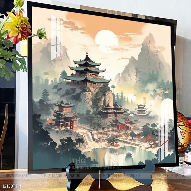 Tranh phong thủy sơn thủy hữu tình