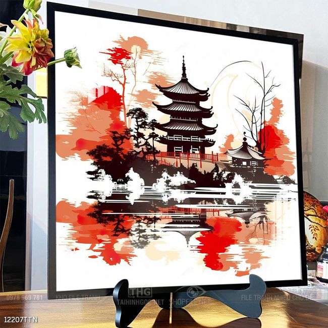 Tranh phong thủy phong cảnh thác nước thiên nhiên