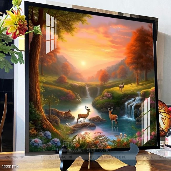 Tranh phong thủy treo trang trí phòng khách