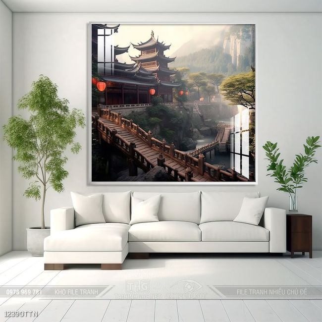 Tranh phong thủy treo trang trí phòng khách