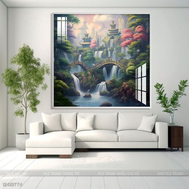 Tranh phong thủy sơn thủy hữu tình