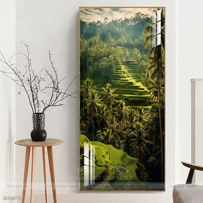 Tranh phong thủy phong cảnh thác nước thiên nhiên