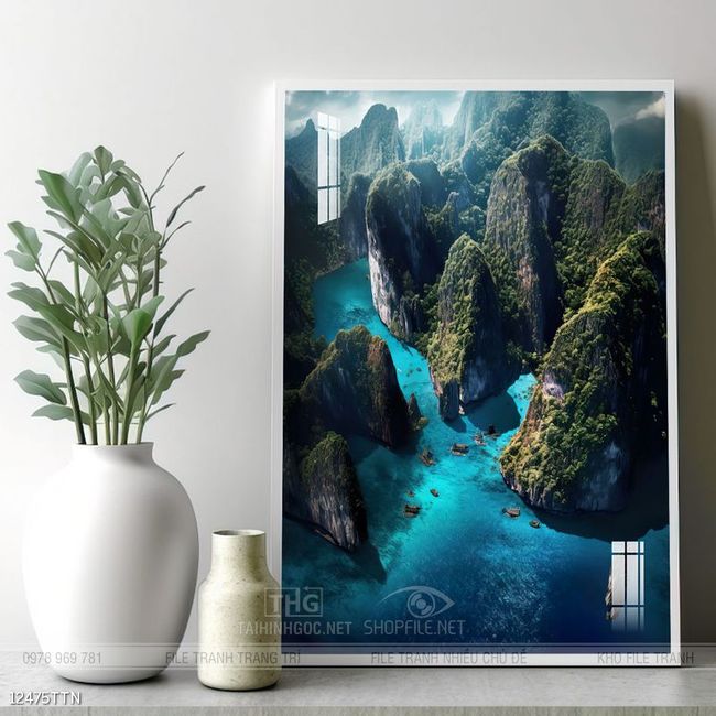 Tranh phong thủy sơn thủy đẹp