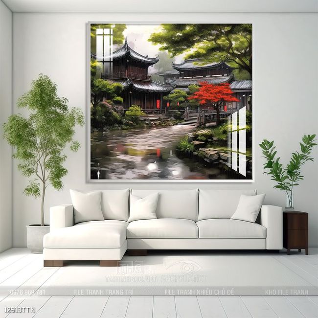 Tranh phong thủy sơn thủy hữu tình