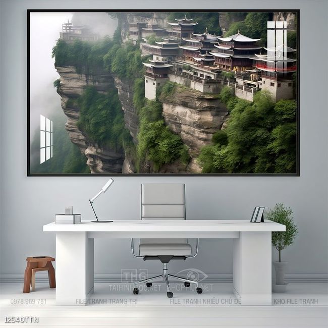 Tranh phong thủy sơn thủy đẹp