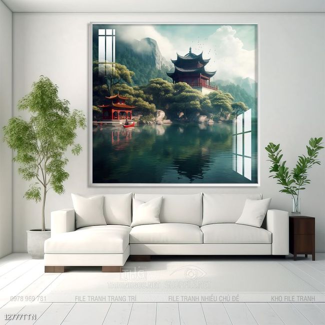 Tranh phong thủy sơn thủy hữu tình