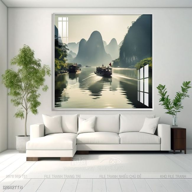 Tranh phong thủy sơn thủy hữu tình