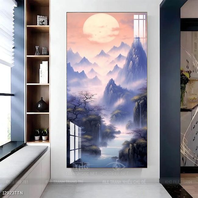 Tranh phong thủy treo trang trí phòng khách