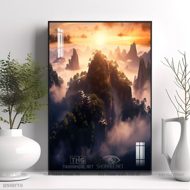 Tranh phong thủy sơn thủy hữu tình