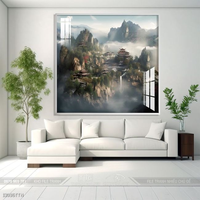 Tranh phong thủy treo trang trí phòng khách