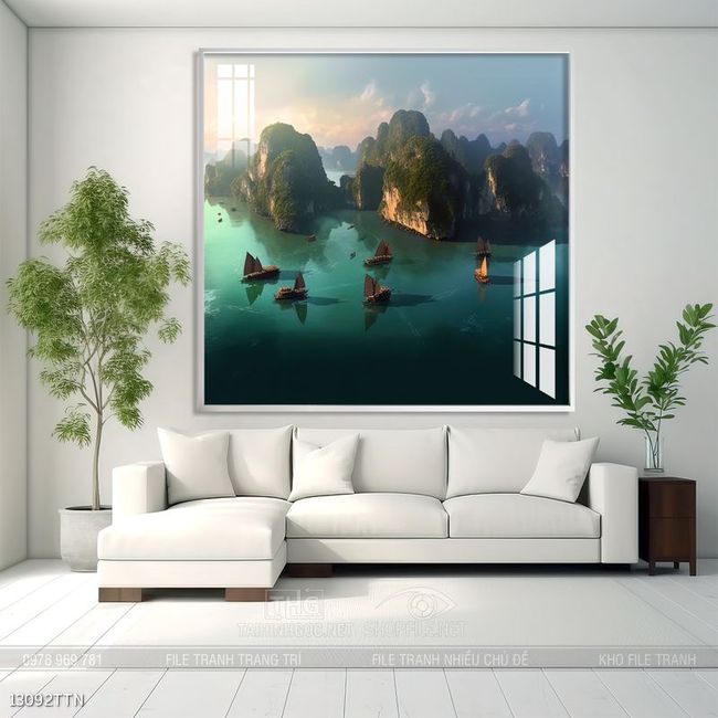 Tranh phong thủy treo trang trí phòng khách