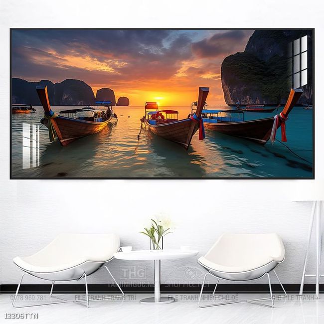 Tranh phong thủy sơn thủy đẹp