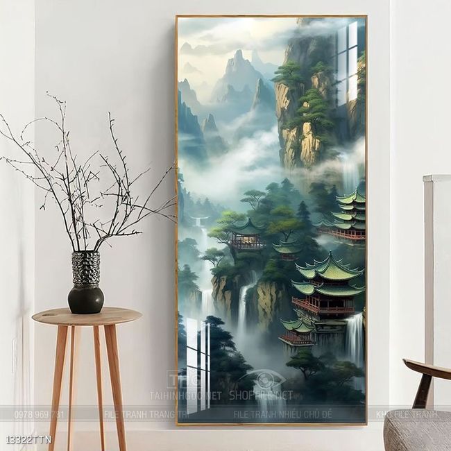 Tranh phong thủy sơn thủy hữu tình