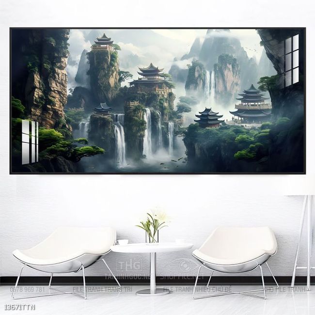 Tranh phong thủy sơn thủy đẹp