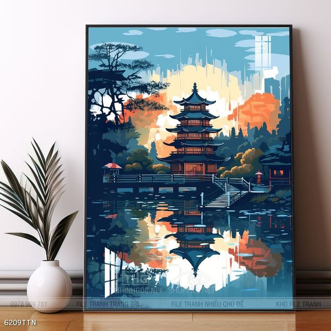 Tranh phong thủy sơn thủy hữu tình