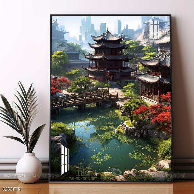 Tranh phong thủy sơn thủy hữu tình