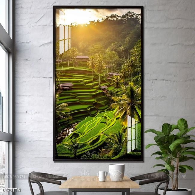 Tranh phong thủy nước non tuyệt đẹp
