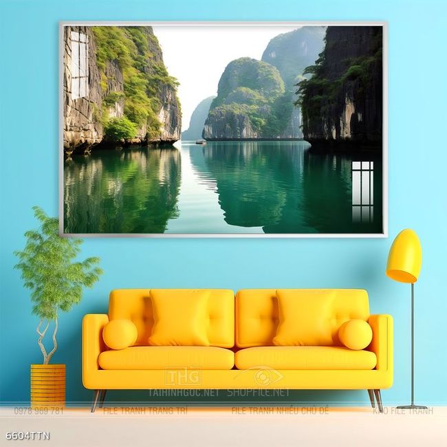 Tranh phong thủy sơn thủy hữu tình