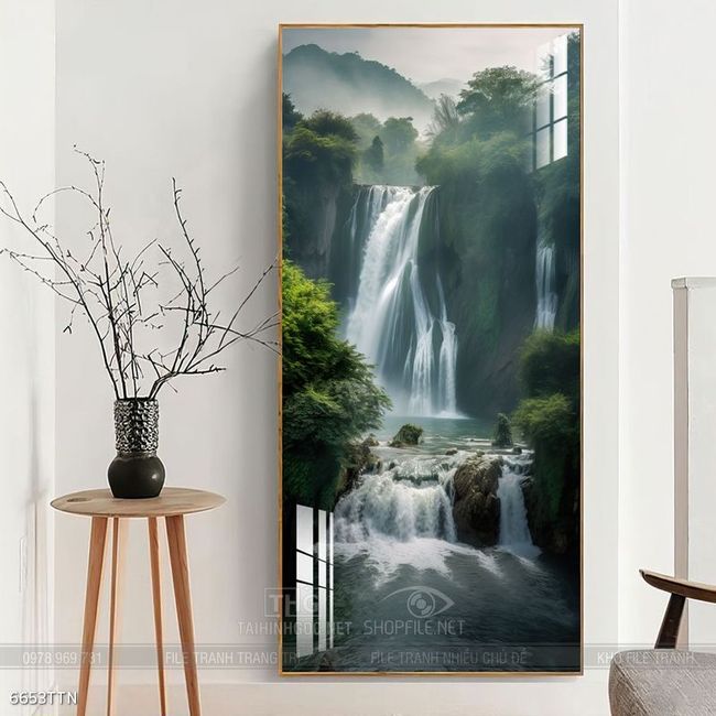 Tranh phong thủy nước non tuyệt đẹp