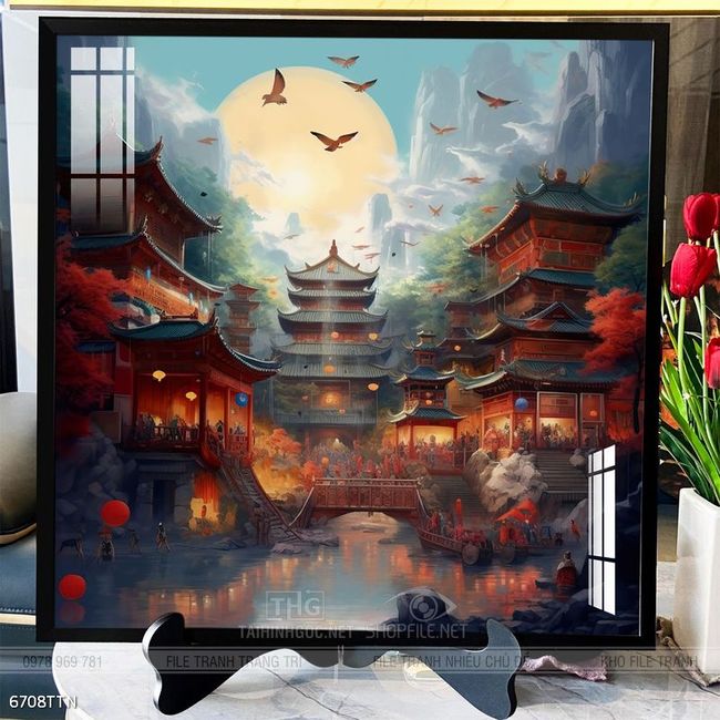Tranh phong thủy sơn thủy hữu tình