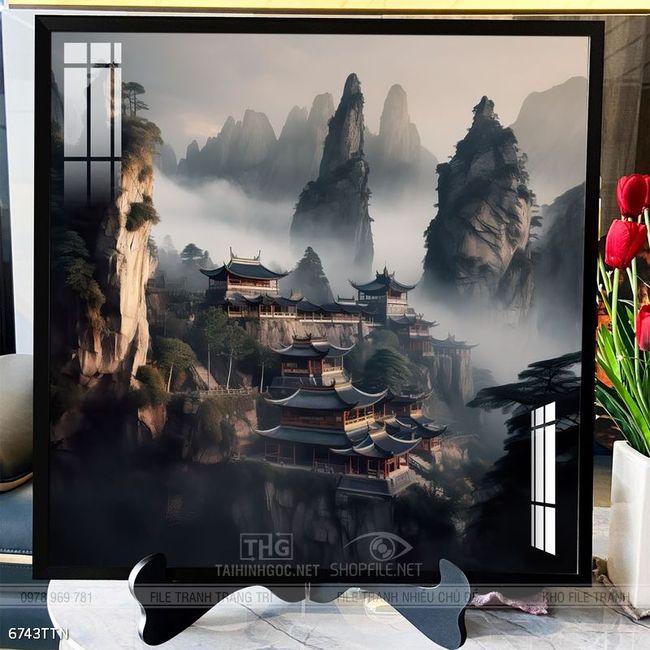 Tranh phong thủy sơn thủy hữu tình
