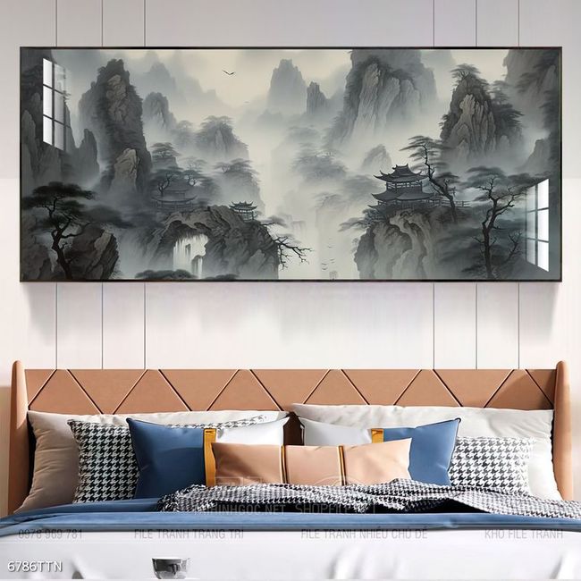 Tranh phong thủy sơn thủy hữu tình
