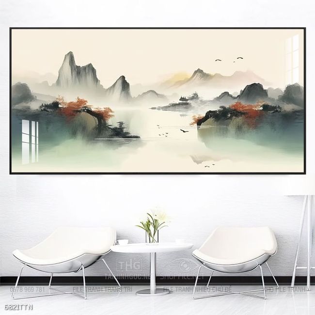 Tranh phong thủy sơn thủy hữu tình