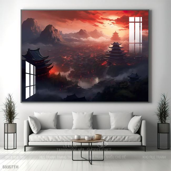 Tranh phong thủy sơn thủy hữu tình