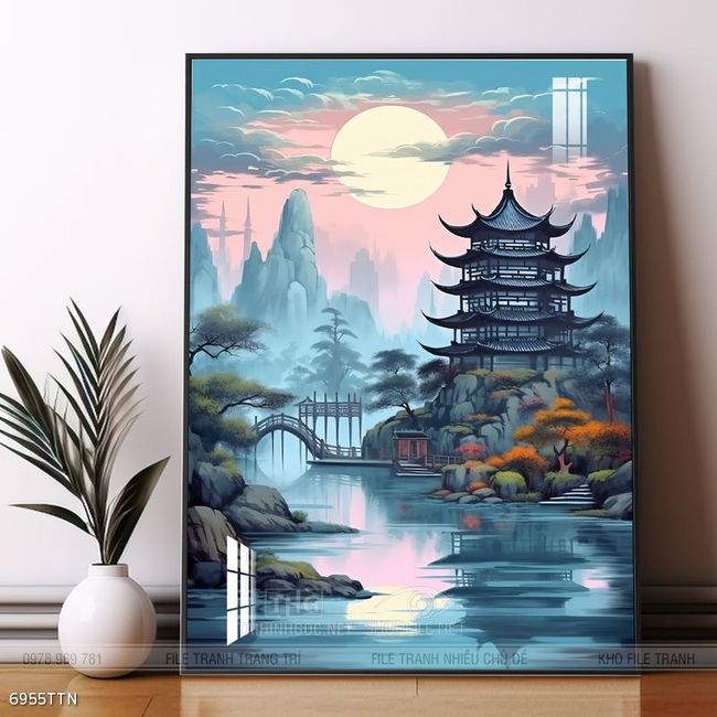 Tranh phong thủy sơn thủy hữu tình