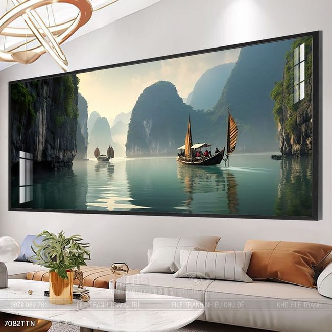 Tranh phong thủy sơn thủy đẹp