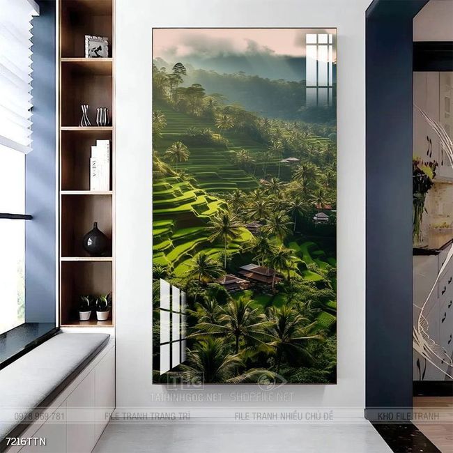 Tranh phong thủy nước non tuyệt đẹp
