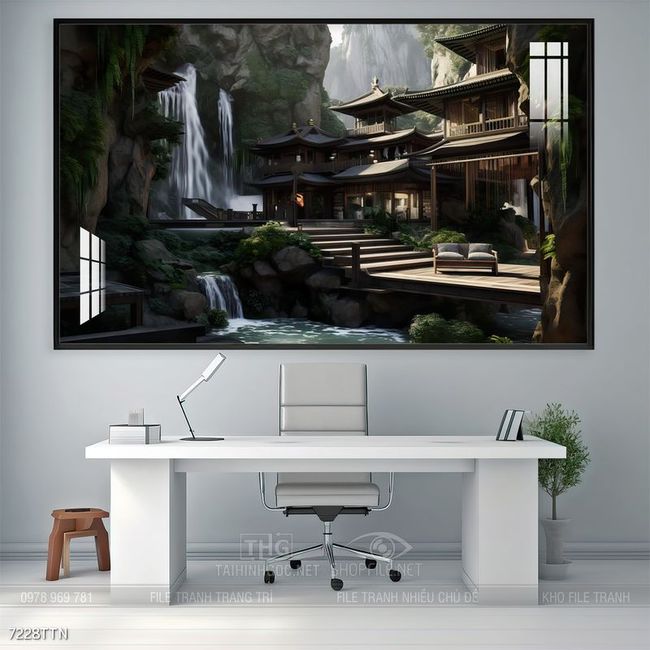 Tranh phong thủy sơn thủy hữu tình