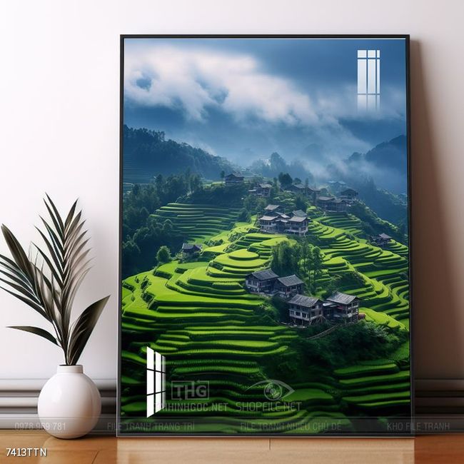 Tranh phong thủy sơn thủy hữu tình