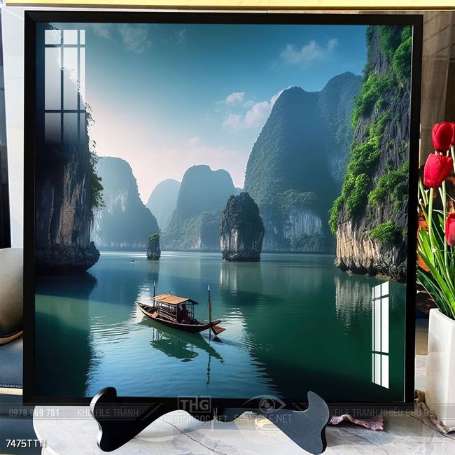 Tranh phong thủy nước non tuyệt đẹp