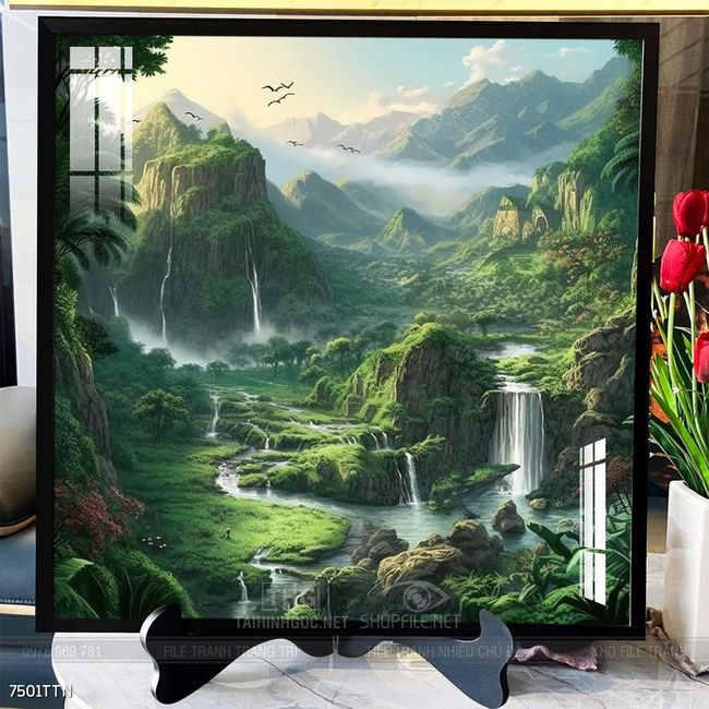 Tranh phong thủy sơn thủy đẹp