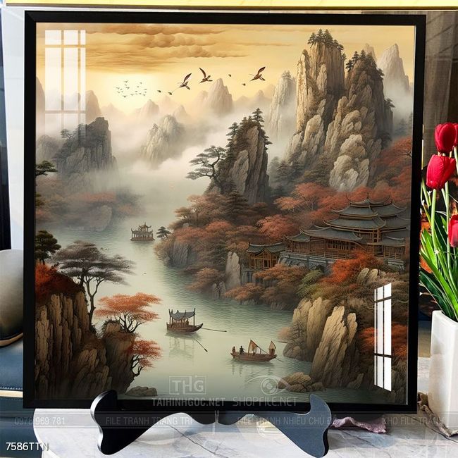 Tranh treo phòng khách theo phong thủy